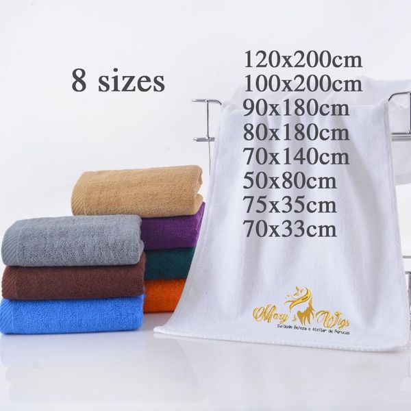 

towel 5pcs embroidery cotton bath custom embroidered face personalized customized sports beach with logo soft