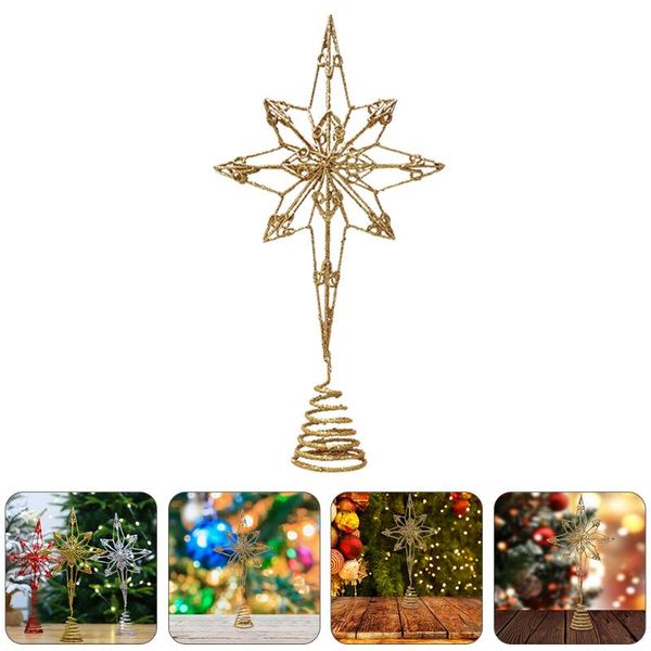 

christmas decorations 1pc xmas eight pointed star treedecor tree er (type b)