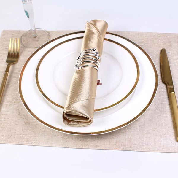 

imitation silk table decoupage cloth napkins for plates 48x48cm satin (not including napkin button)