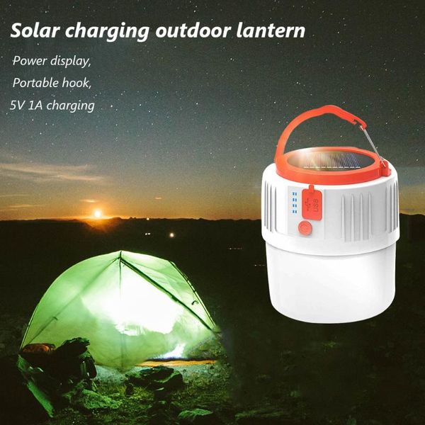 

portable lanterns usb rechargeable solar led camping lantern hiking tent night light outdoor remote control emergency lighting lamp