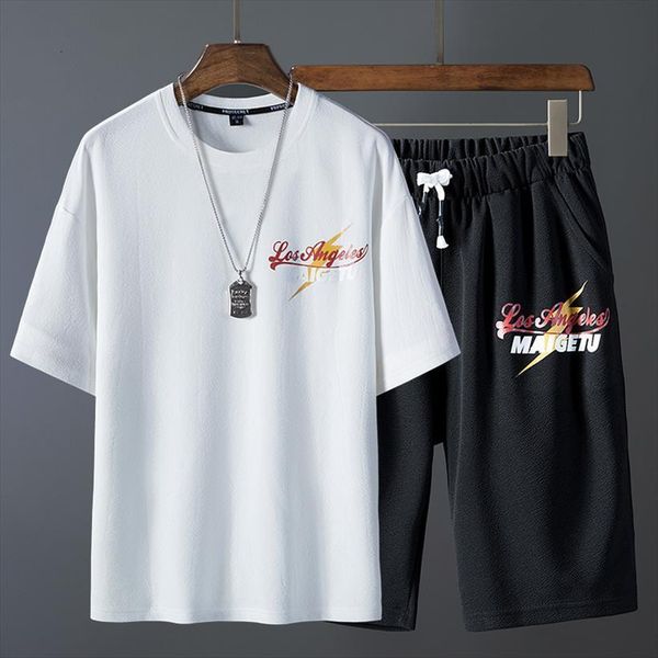 

fashion summer short sleeve t mens tracksuits shirts hip pop suit sports shirt nice, Gray