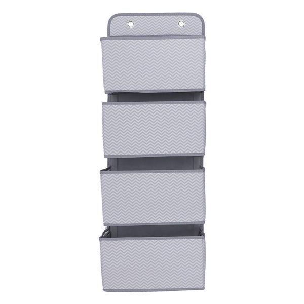 

storage bags 4 layers closet hanging bag nonwoven wall door wardrobe organizer for bedroom bathroom kitchen (raised grain)