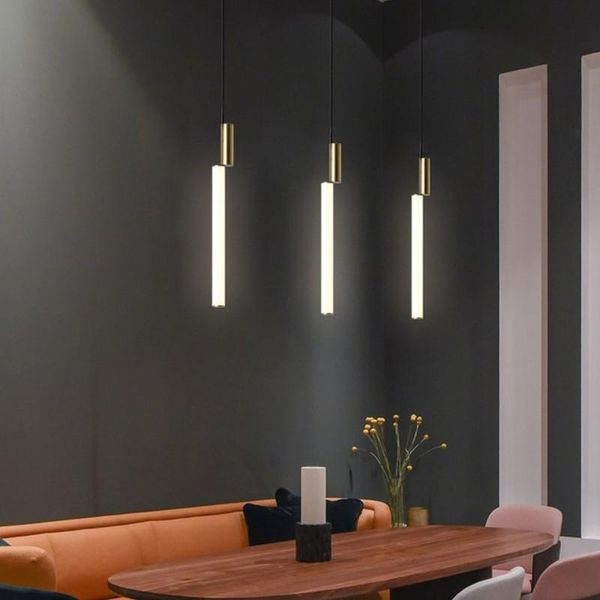 

pendant lamps nordic lights led modern simple long strip bedroom bedside lamp restaurant home decor kitchen glass line hinging