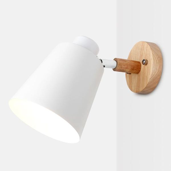 

wall lamps wholesale 2021 nordic style indoor lighting led lamp modern wooden bedroom bracket light home living room bathroom