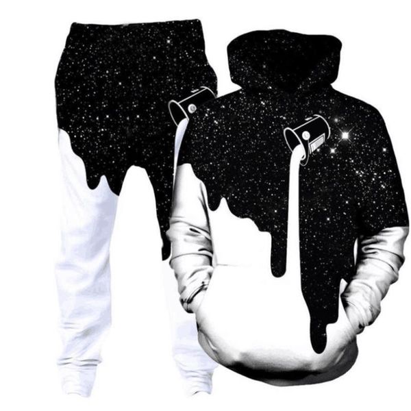 

men's tracksuits 2021 fashion 3d hoodies suits sweatshirt joggers funny harajuku print set fall winter tracksuit pant jacket, Gray