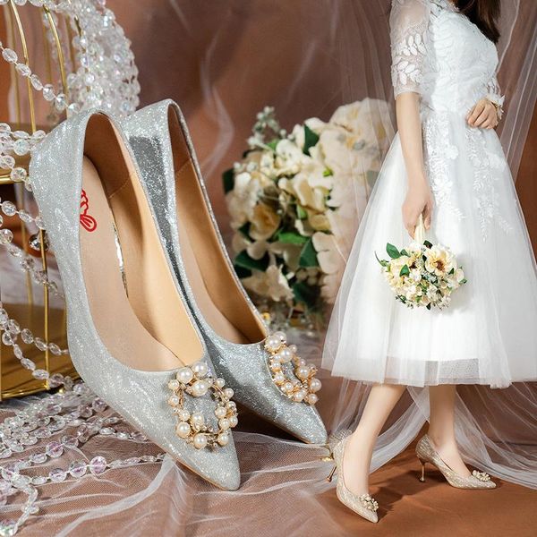 

dress shoes ladies high heels women fashion pointed wedding casual women's party 2021, Black