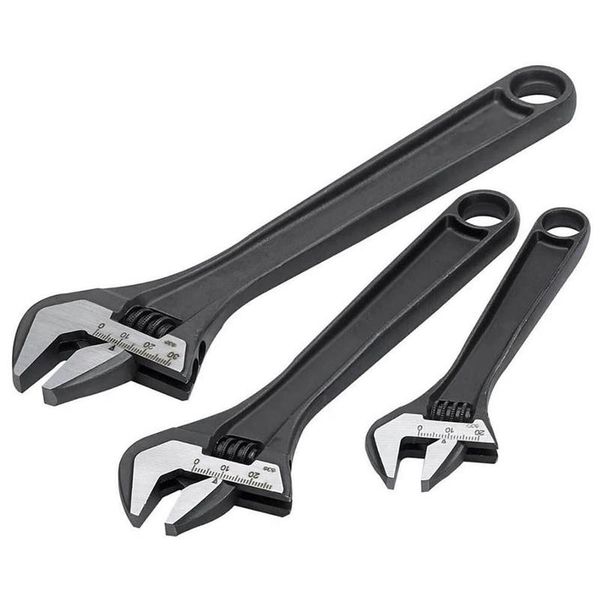 

hand tools 3 adj3 set of adjustable wrenches (8070/8071/8072), gray, head angle 16 degrees