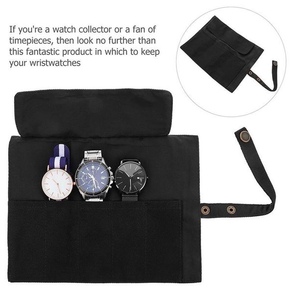 

storage bags 2pcs travel jewelry organizer roll watch band bag foldable pouch