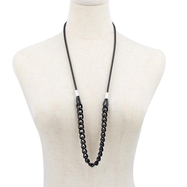 

pendant necklaces yd&ydbz daily simple street style cool fashion necklace ladies punk handmade clothing sweater chain jewelry gift, Silver