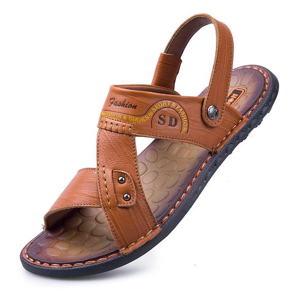 

sandals verano hombre cuero rasteira cuir masculina man sandali sandal sandalle sandalia da rubber roman sandale bain genuine slide for, Black
