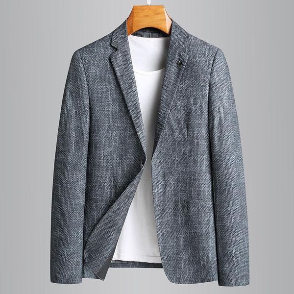 

men's suits & blazers spring summer male blazer luxury breathable mesh casual grey men fashion slim fit man plus size 4xl, White;black