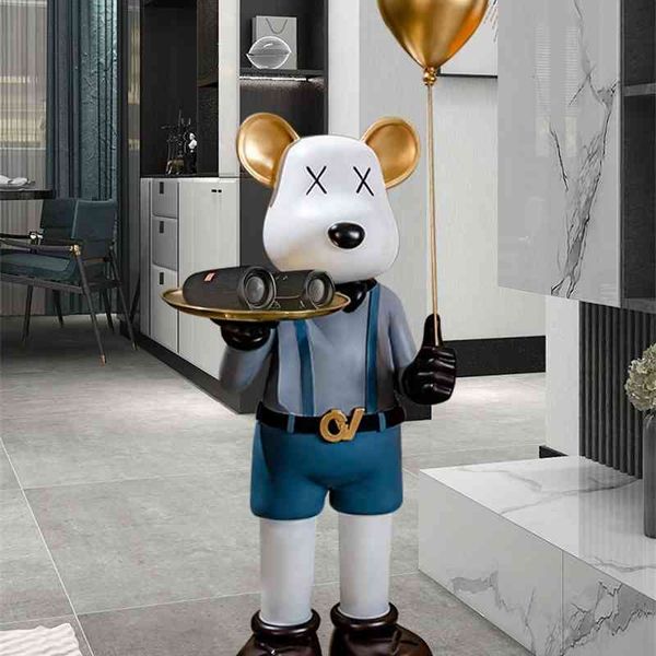 

extra large cartoon violent bear tray decoration floor living room net red light luxury tv cabinet