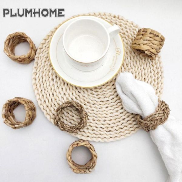 

napkin rings natural material straw corn husk ring water hyacinth grass buckle