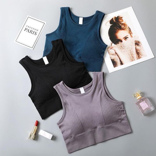 

sports bra solid gym vest for fitness breathable running sportswear quick dry women yoga tank athleisure streetwear clothing, White;black