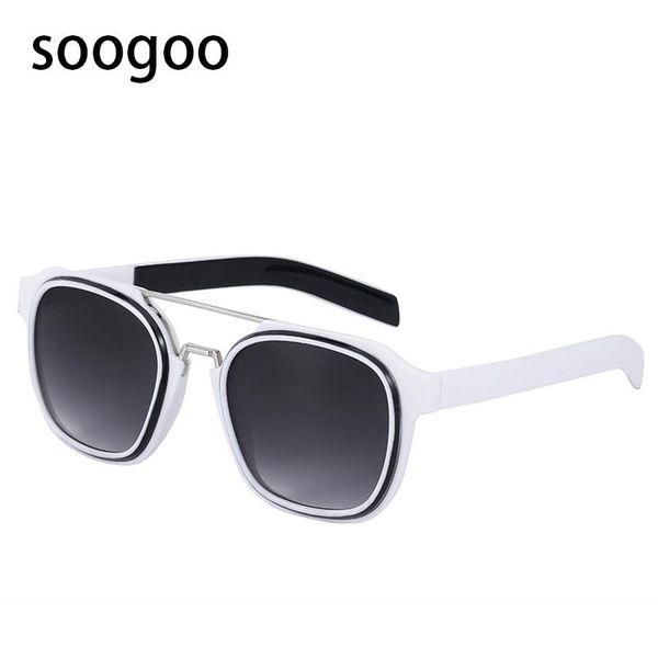 

sunglasses fashion square men 2021 retro double beam sun glasses ladies personalized black vintage eyeglasses uv400, White;black