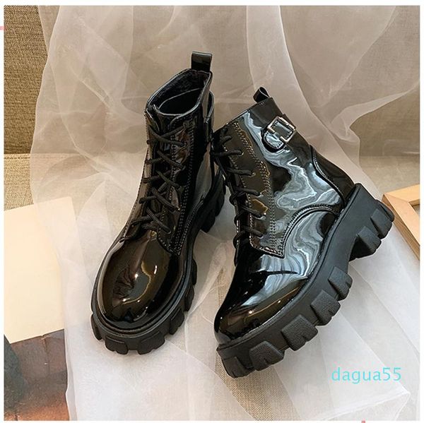 

2021 autumn women zipper chunky fashion, Black