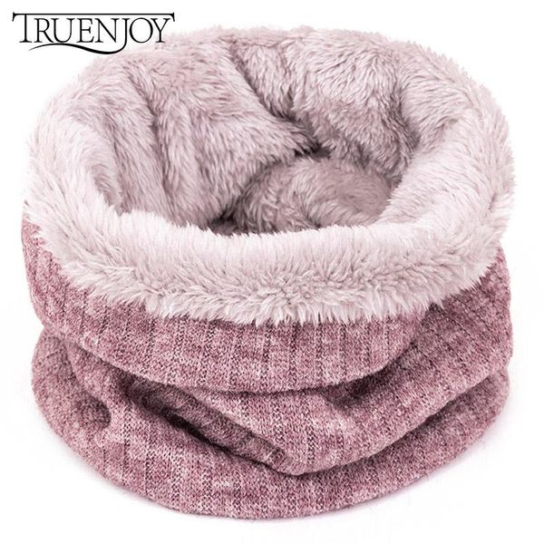 

scarves truenjoy fashion women's winter scarf knitted ring for men solid color thick warmer neck neckerchief, Blue;gray