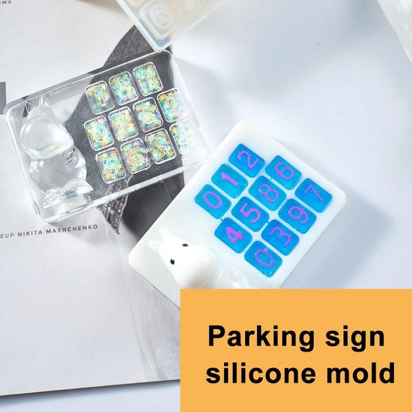 

craft tools diy crystal epoxy mold oval moving license plate digital parking card manual k888
