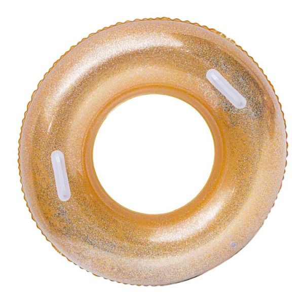 

life vest & buoy 90cm inflatable swimming circle pool float pvc swim rings glitter floats sequins with handle (random colo