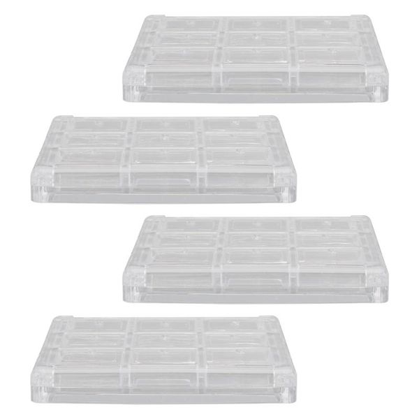 

storage bottles & jars 4pcs empty blusher eyeshadow boxes multi-grid cosmetics organizers