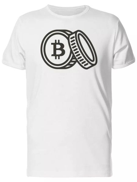 

Two Coins Of Bitcoin Men's Tee -Image by Shutterstock, White;black