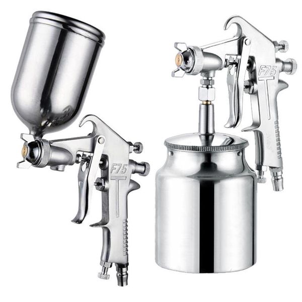 

professional spray guns 400ml f75 gun pneumatic airbrush sprayer alloy painting atomizer tool with hopper for cars