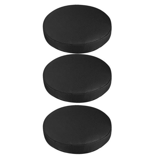 

chair covers 3pcs round cloth seat black stretch stool home decoration
