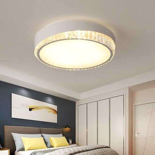 

ceiling lights crystal bedroom led modern foyer restaurant lamps round surface mount loft balcony corridor luminaire