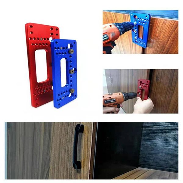 

professional hand tool sets hole handle pitch punch locator woodworking aluminum alloy pocket fixture set wardrobe door cabinet drill kit di
