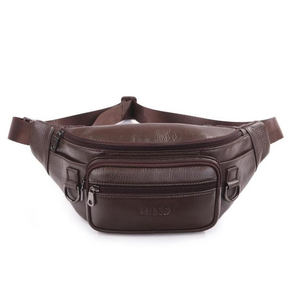 

waist bags real cowhide fanny belt pack pouch shoulder hip bum bag fashion men casual genuine leather chest