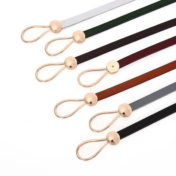

belts ladies thin belt decoration simple and versatile western-style dress waist fashion black knotted 2021, Black;brown