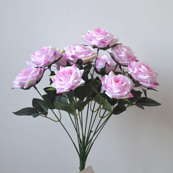

decorative flowers & wreaths rose artificial flower for wedding scene stage decoration home el shopping mall po studio 12-headed