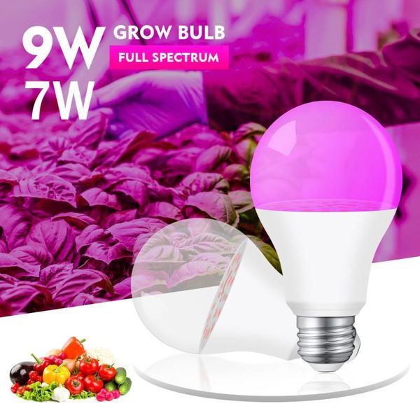 

grow light bulb 18leds full spectrum 7w 9w e27 b22 led growing bulbs for indoor hydroponics flowers plants growth lamp lights