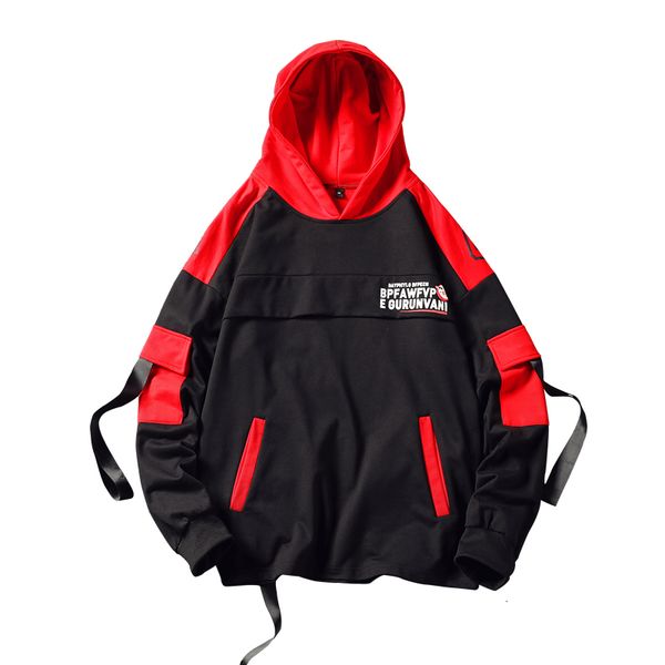 

men's jackets men hoodies sweatshirt english printing hoodie harajuku hip hop japanese streetwear sweatshirts black ribbon pullover hoo, Black;brown