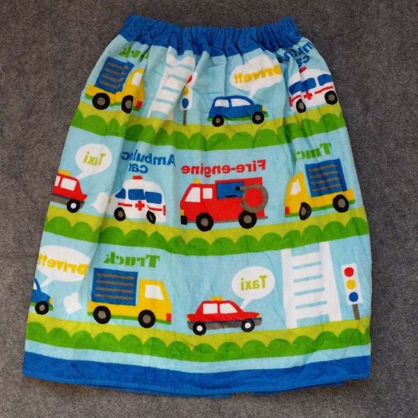 

bathrobe summer cartoon car skirt bath towel children's bathrobe