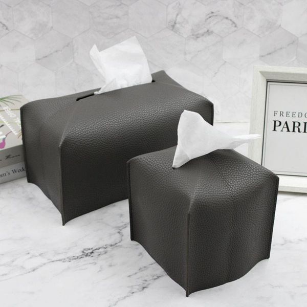 

tissue boxes & napkins modern pu leather box creative cute ins simplicity napkin case car-carrying toilet home bathroom