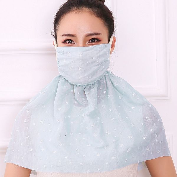 

summer fabric cotton hemp outdoor motorcycle riding sunscreen shawl mask female yiwu