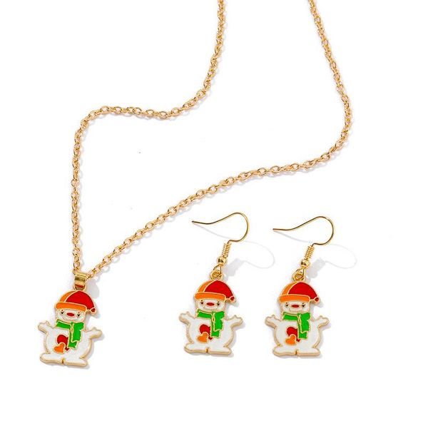 

earrings & necklace christmas bell jewelry sets for women trendy red bowknot bells set party accessories gifts, Silver