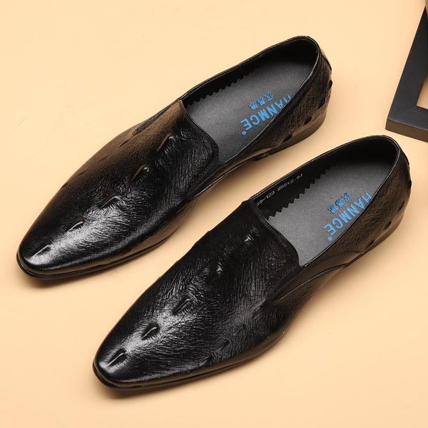 

genuine leather men brogue business wedding banquet shoes casual flat vintage handmade oxford for black brown dress