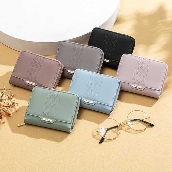 

new 2021 ladies fresh south short and purse wallet puriti small korea zipper student coin japan multi-card elsnk