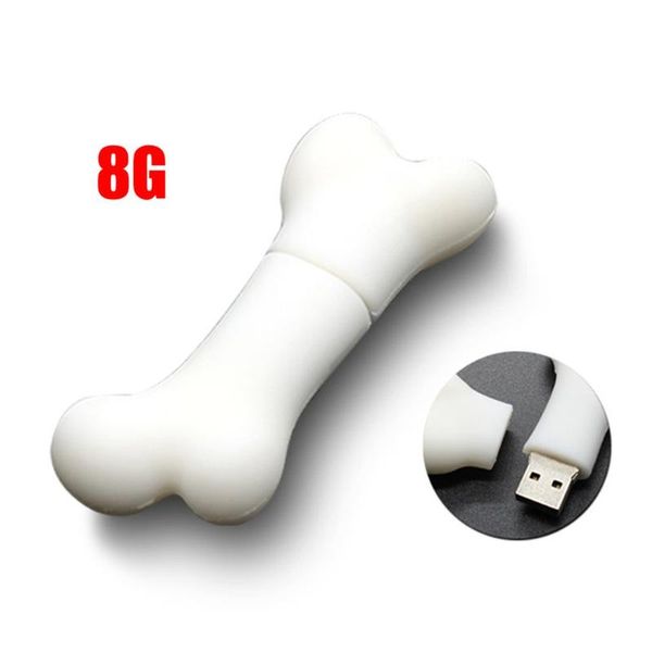 

hubs portable bone shape usb flash drives high speed usb2.0 storage mini device 8g