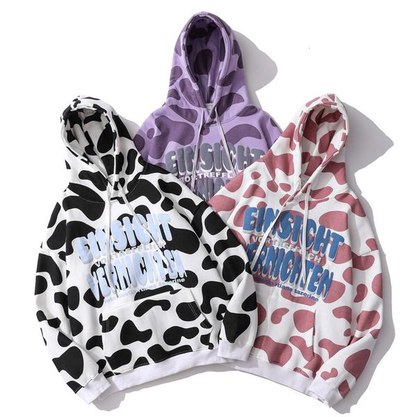 

men's hoodies & sweatshirts and women's thick sweatshirts, large casual wear with polar lining, harajuku style, winter, Black