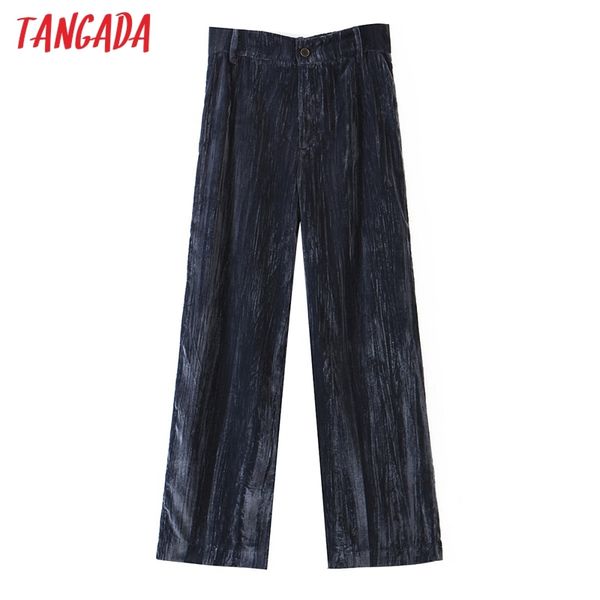 

fashion women velvet long trousers pockets buttons office lady pants pantalon qb83 210416, Black;white