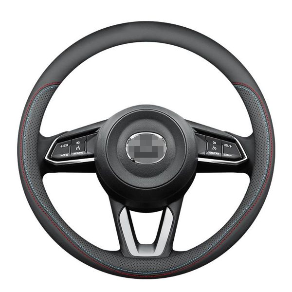 

steering wheel covers nappa leather universal 38cm car cover for cx-3 cx5 cx7 cx9 atenza 3 5 6 mx-5 accessories