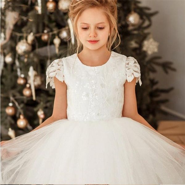 

girl's dresses flower girl dress party child little first communion lace children clothing princess kids c, Red;yellow