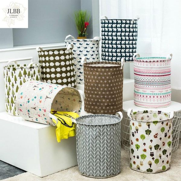 

laundry bags tuba fold dirty clothes portable waterproof dustproof basket concise cotton large storage sundries organizer