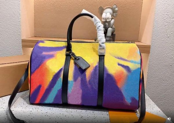 

fashion designer men fashion duffle bag triple color travel bags mens handle luggage business tote handbag with shoulder strap rave reviews