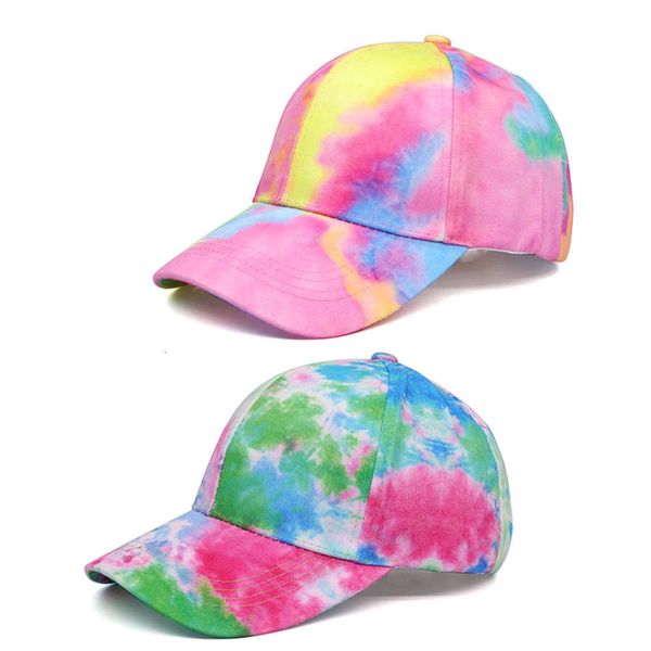 

tie dyed baseball cap for men and women outdoor leisure summer sun shading velcro hat, Blue;gray