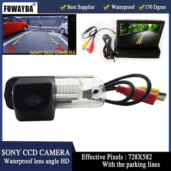 

car rear view cameras& parking sensors fuwayda 4.3' lcd monitor+car reverse hd sony ccd camera for c-class w203 e-class w211 cls-class