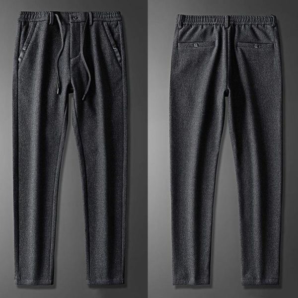 

men's pants winter trousers fabulous slim autumn anti-pilling men, Black